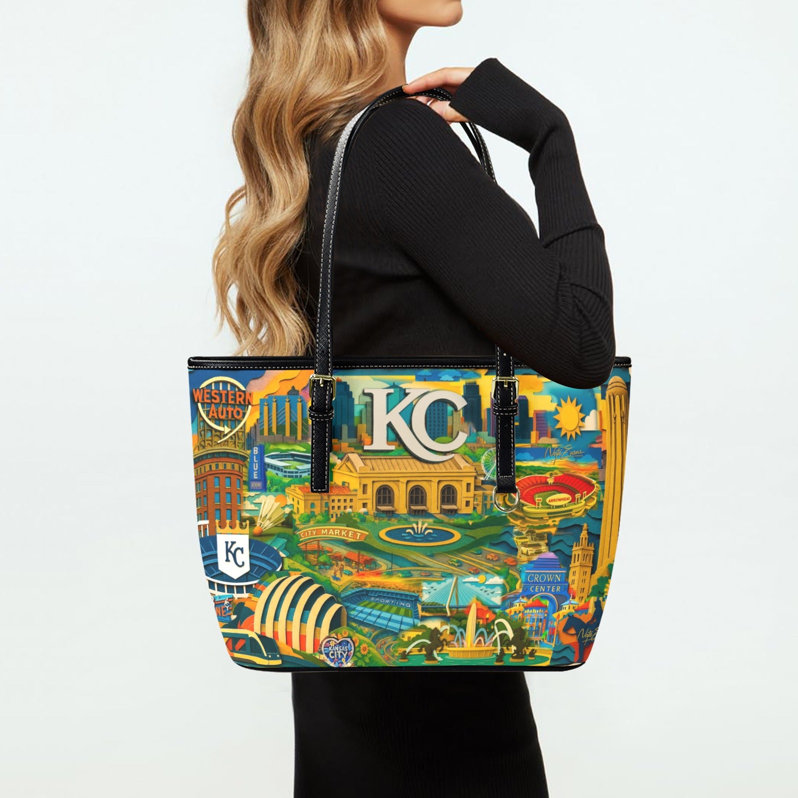KANSAS CITY Leather Purse "High Grade"