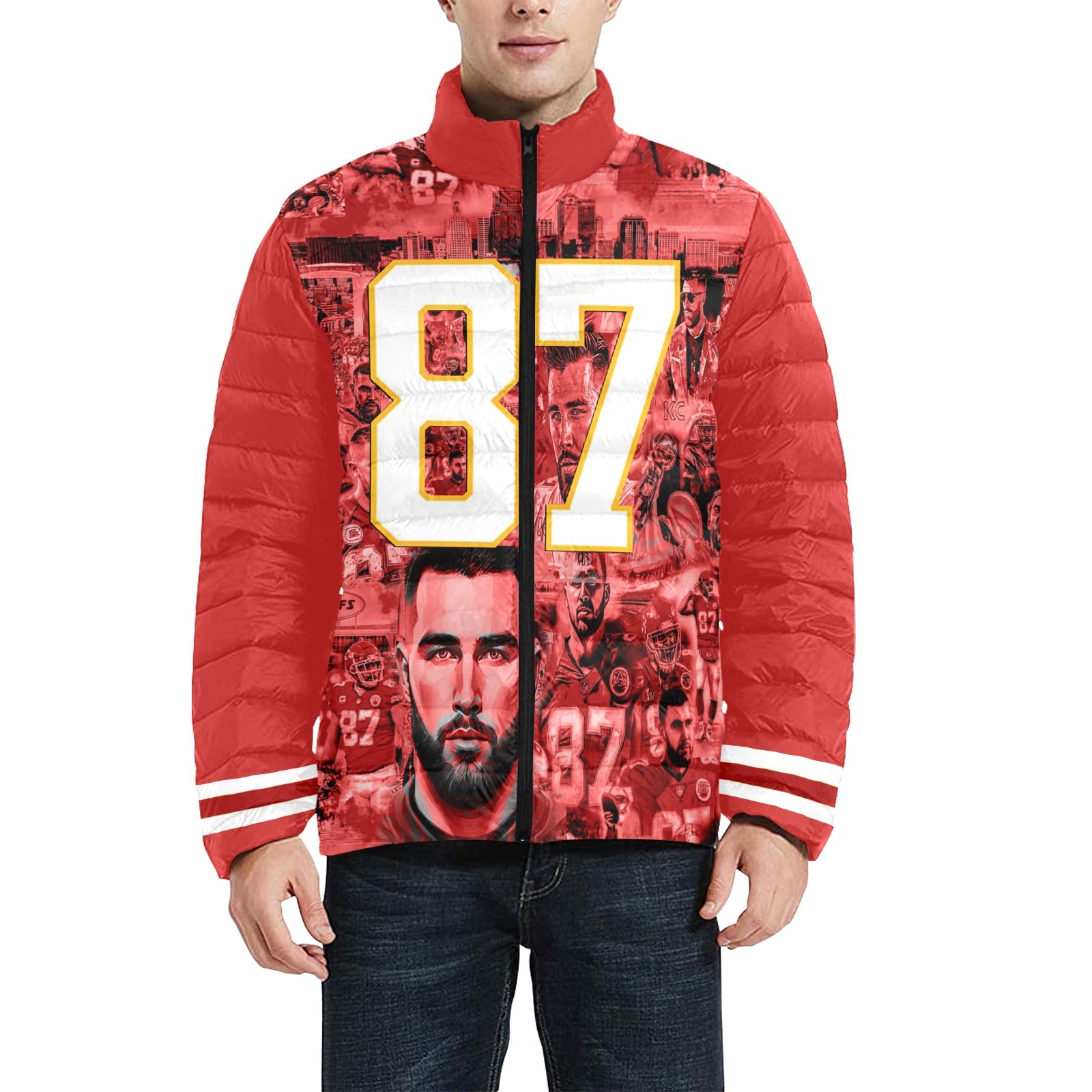 CHIEFS 87 RED KELCE Unisex BUBBLE COAT