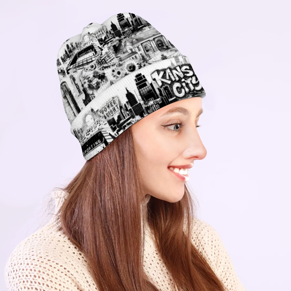 Custom Unisex Crochet Hairball Knit Cap Fashion Beanie Hat