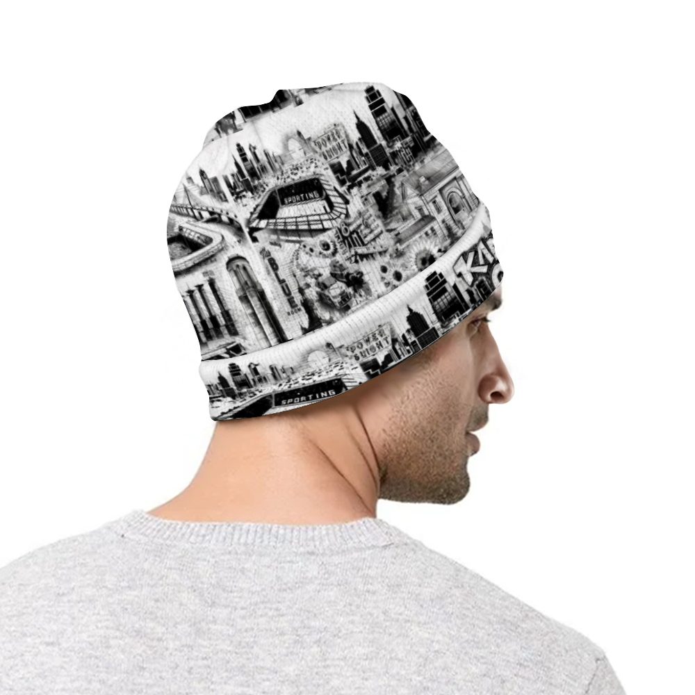 Custom Unisex Crochet Hairball Knit Cap Fashion Beanie Hat