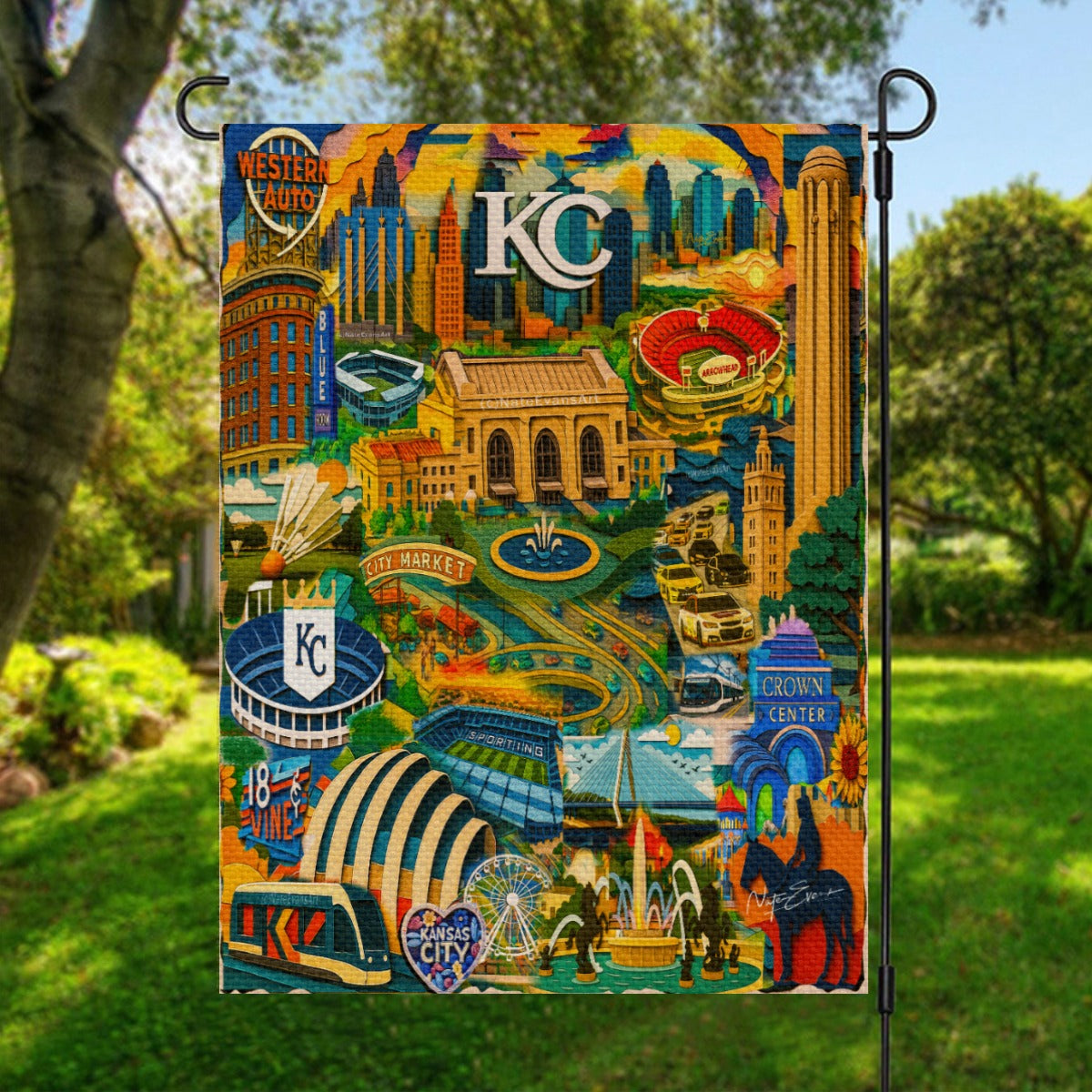 KANSAS CITY Garden Flag