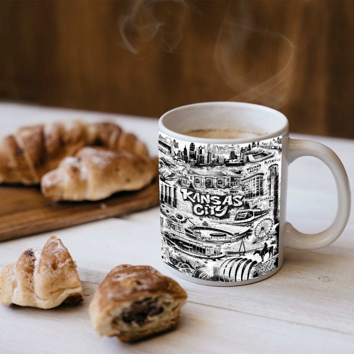 KANSAS CITY Mug b&w