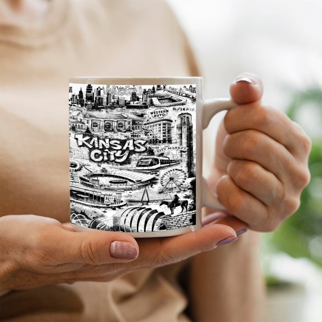 KANSAS CITY Mug b&w