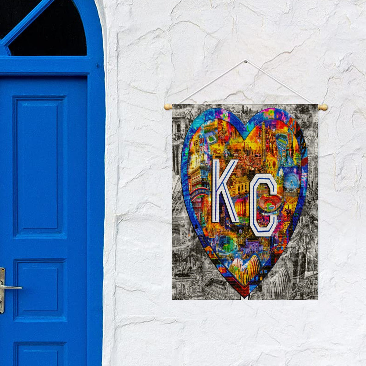KC HEART Garden Flag