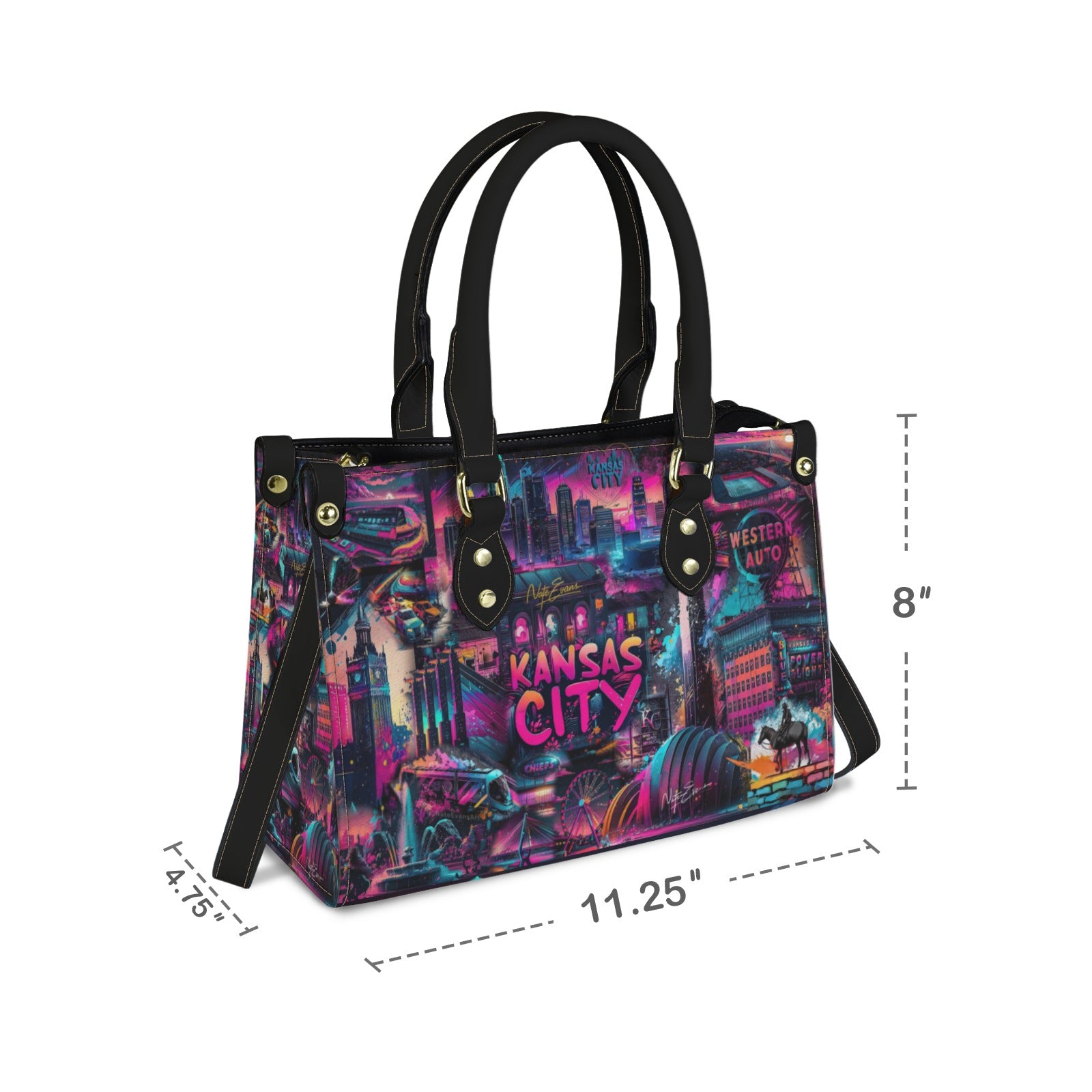KANSAS CITY  Leather Purse "The Speed of Light"