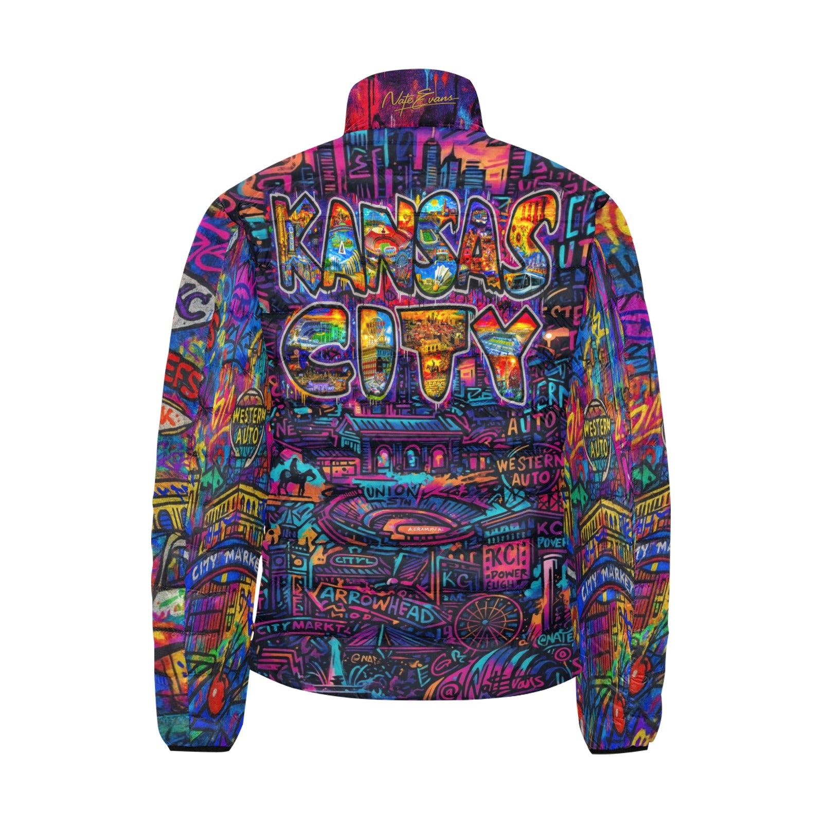 KANSAS CITY Graffiti Unisex BUBBLE COAT