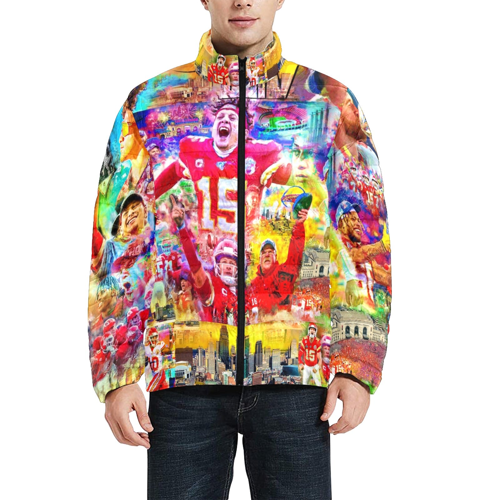 CHIEFS SUPERBOWL Unisex BUBBLE COAT (most popular, seen on tv)