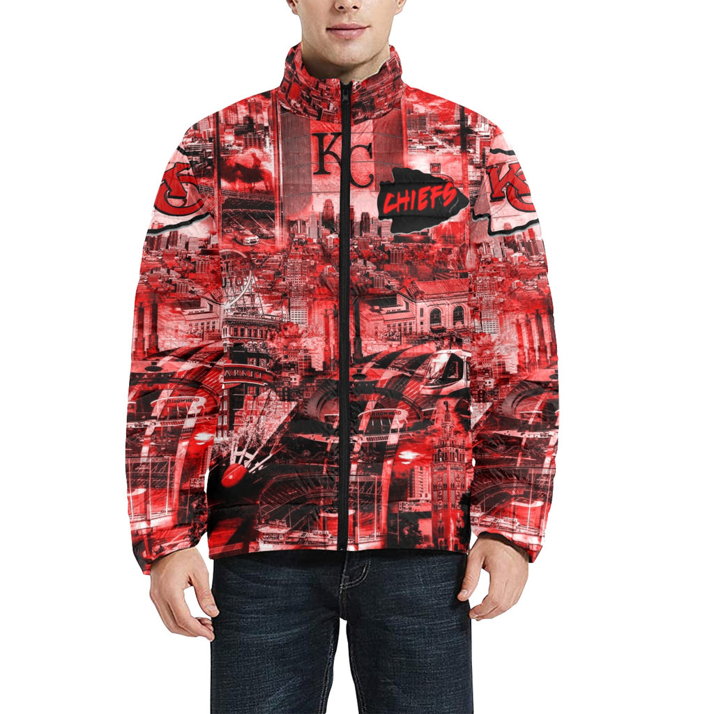 CHIEFS Unisex BUBBLE COAT (No numbers) Light Red