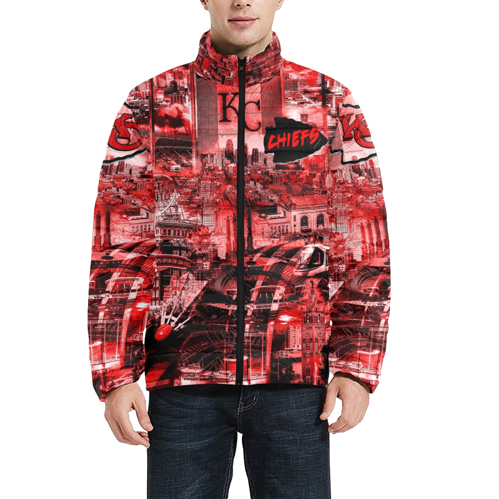 CHIEFS Unisex BUBBLE COAT (No numbers) Light Red