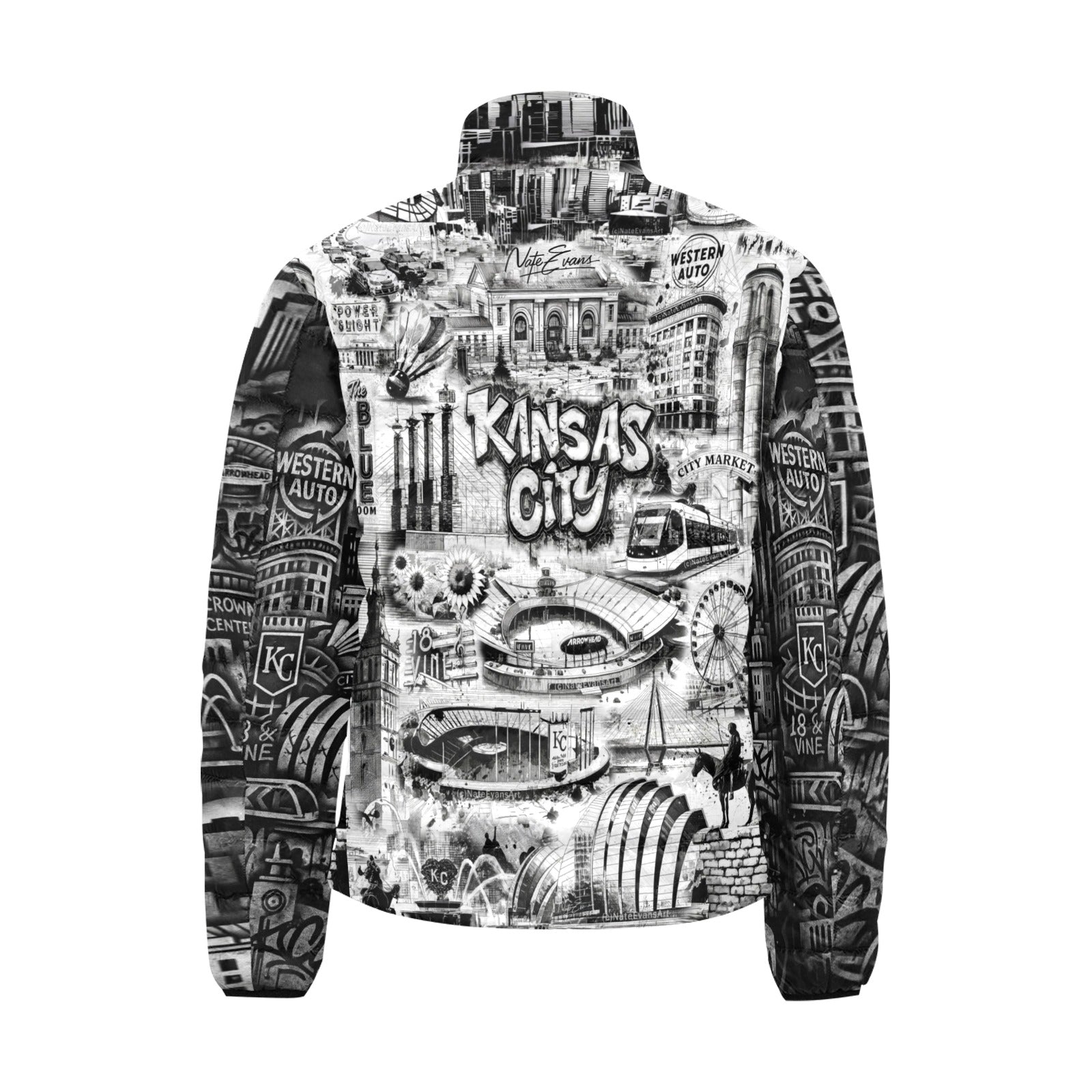 KANSAS CITY (B&W) Unisex Coat