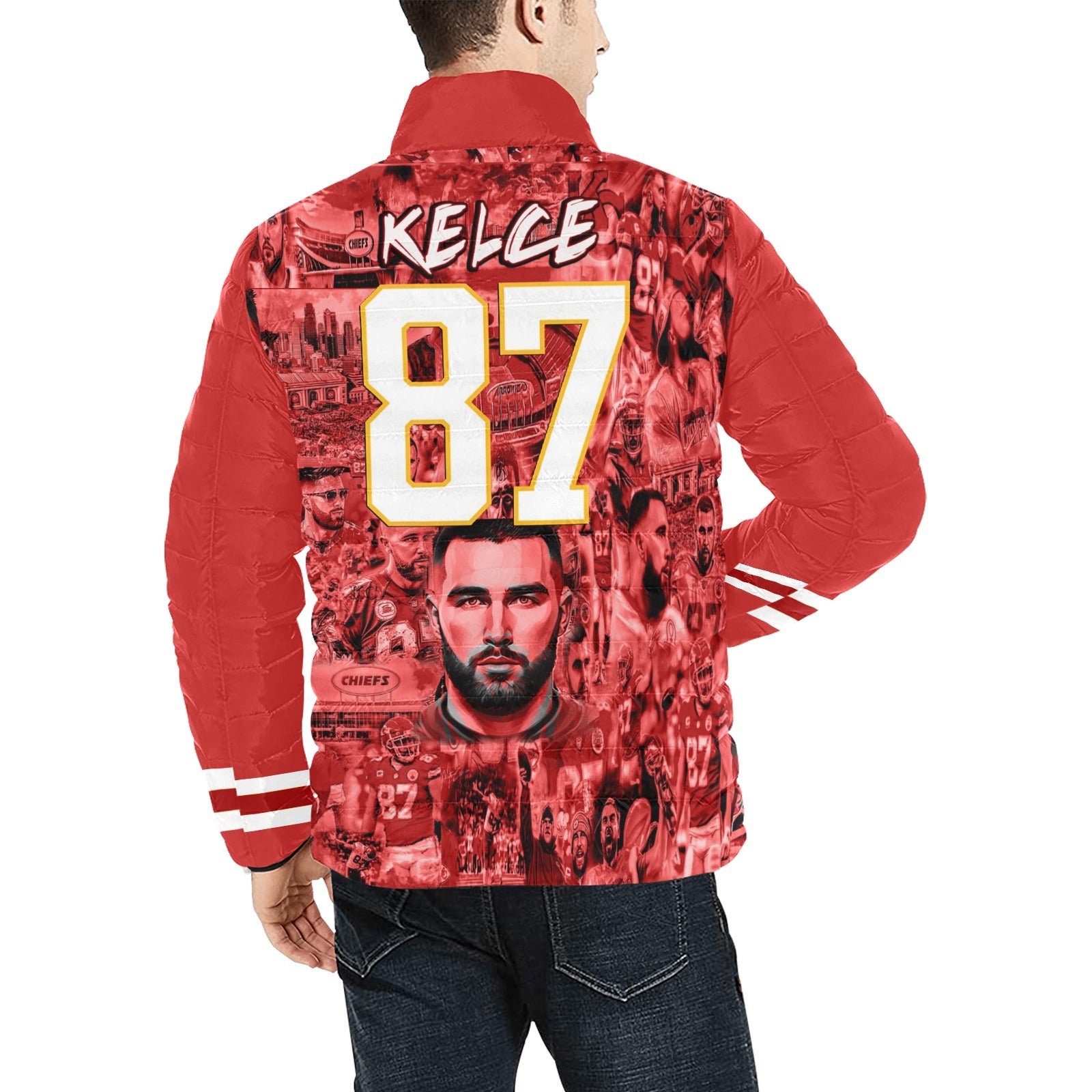 CHIEFS 87 RED KELCE Unisex BUBBLE COAT