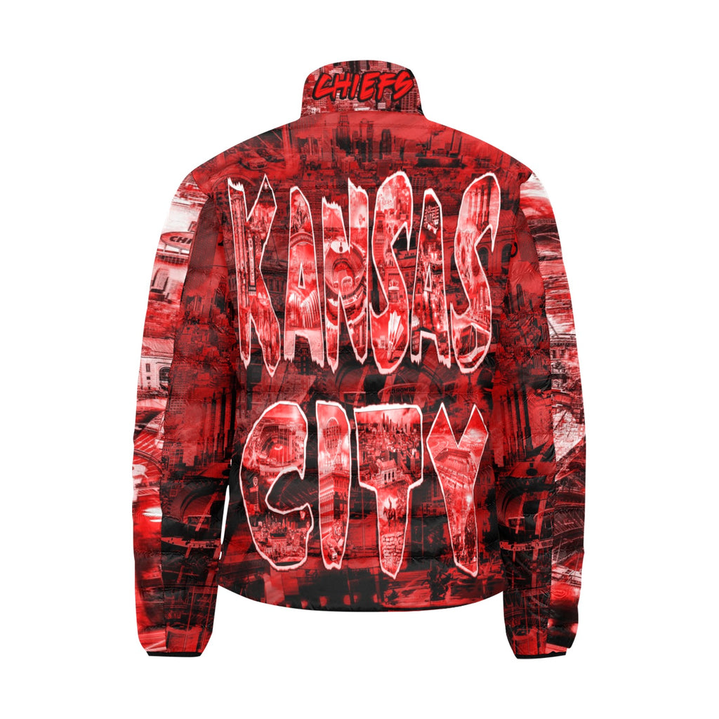 CHIEFS 87 KELCE Unisex BUBBLE COAT (Light Red)