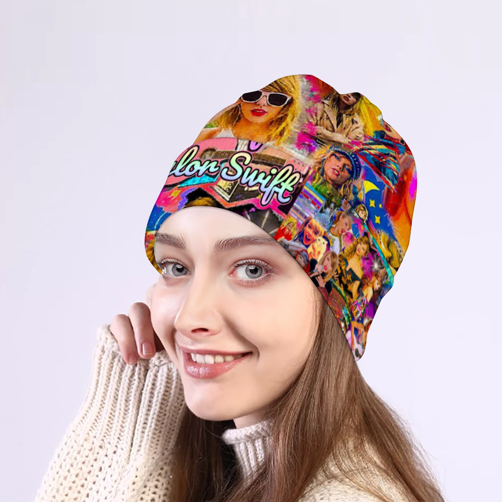 Custom Unisex Crochet Hairball Knit Cap Fashion Beanie Hat