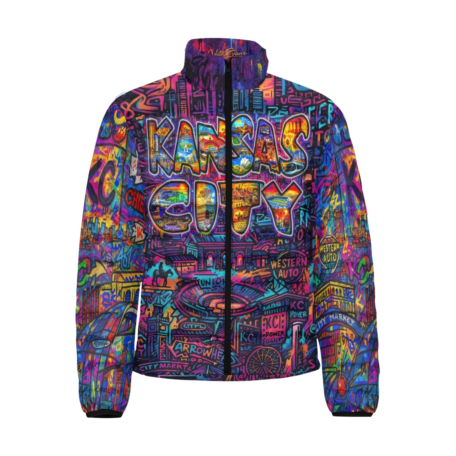 KANSAS CITY Graffiti Unisex BUBBLE COAT