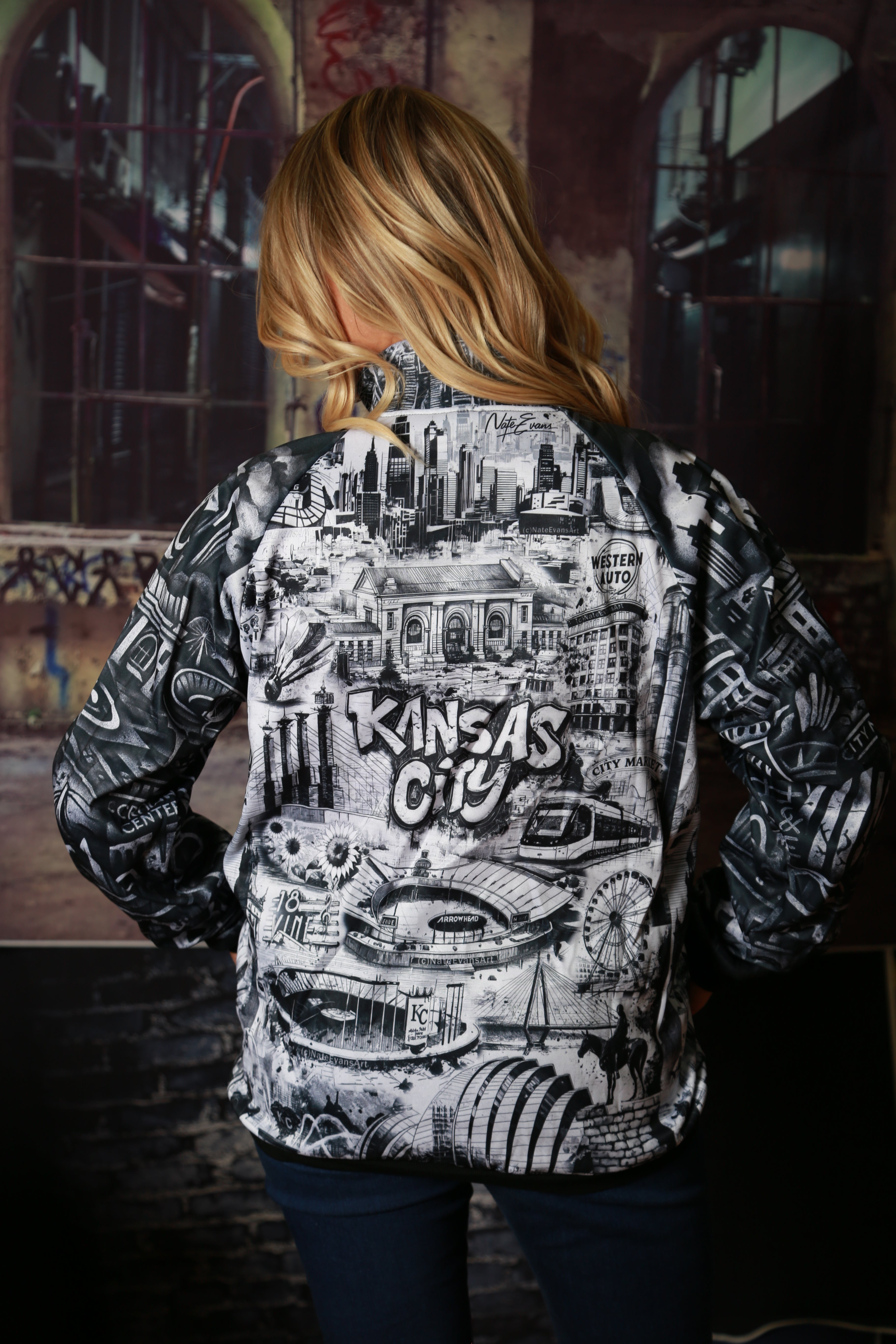 KANSAS CITY Unisex Jacket B&W