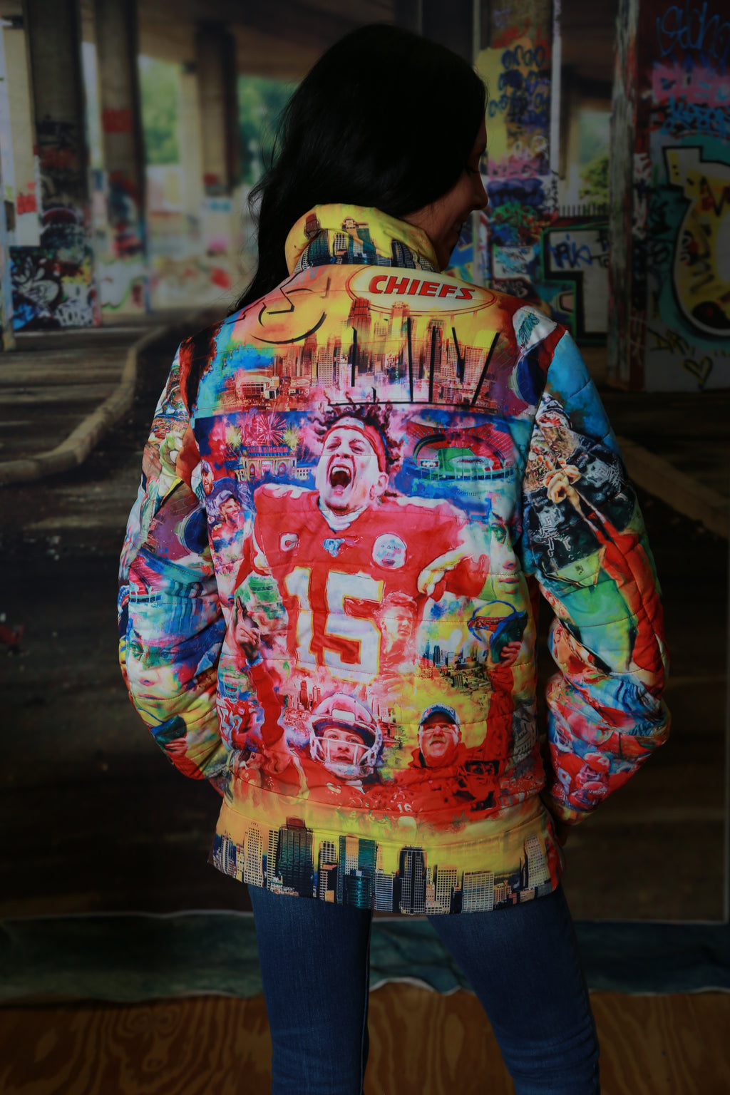 CHIEFS SUPERBOWL Unisex BUBBLE COAT (most popular, seen on tv)