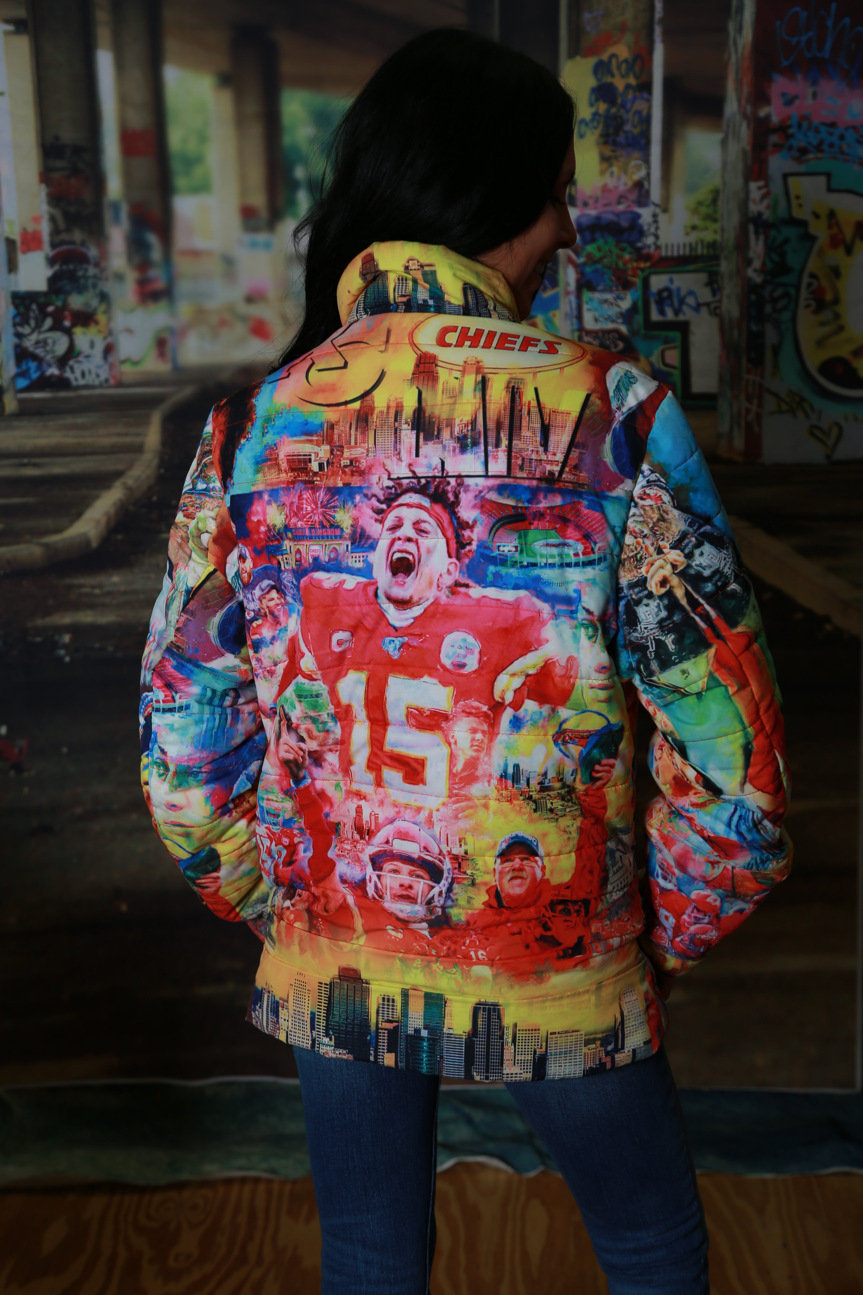 CHIEFS SUPERBOWL Unisex BUBBLE COAT (most popular, seen on tv)
