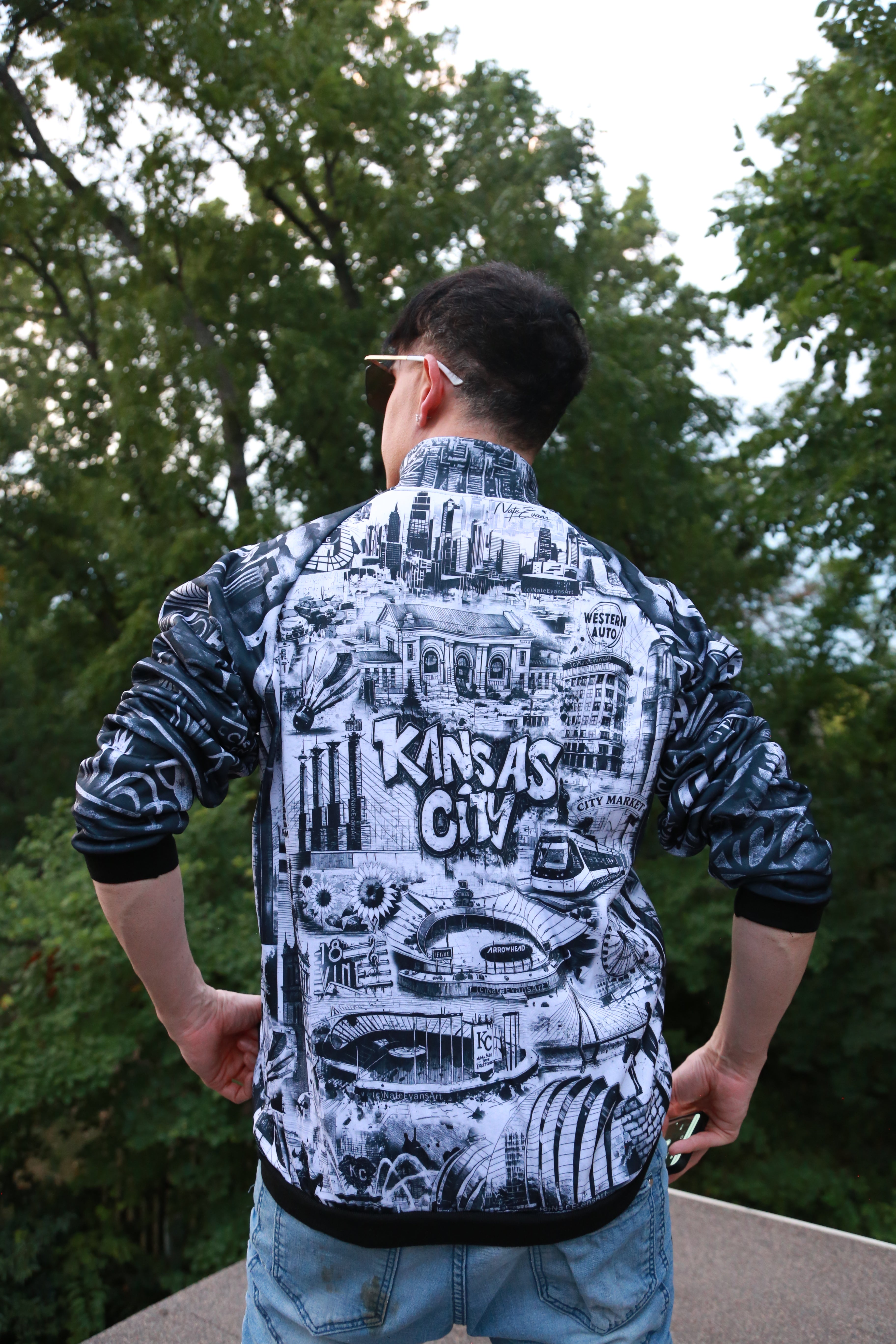 KANSAS CITY Unisex Jacket B&W