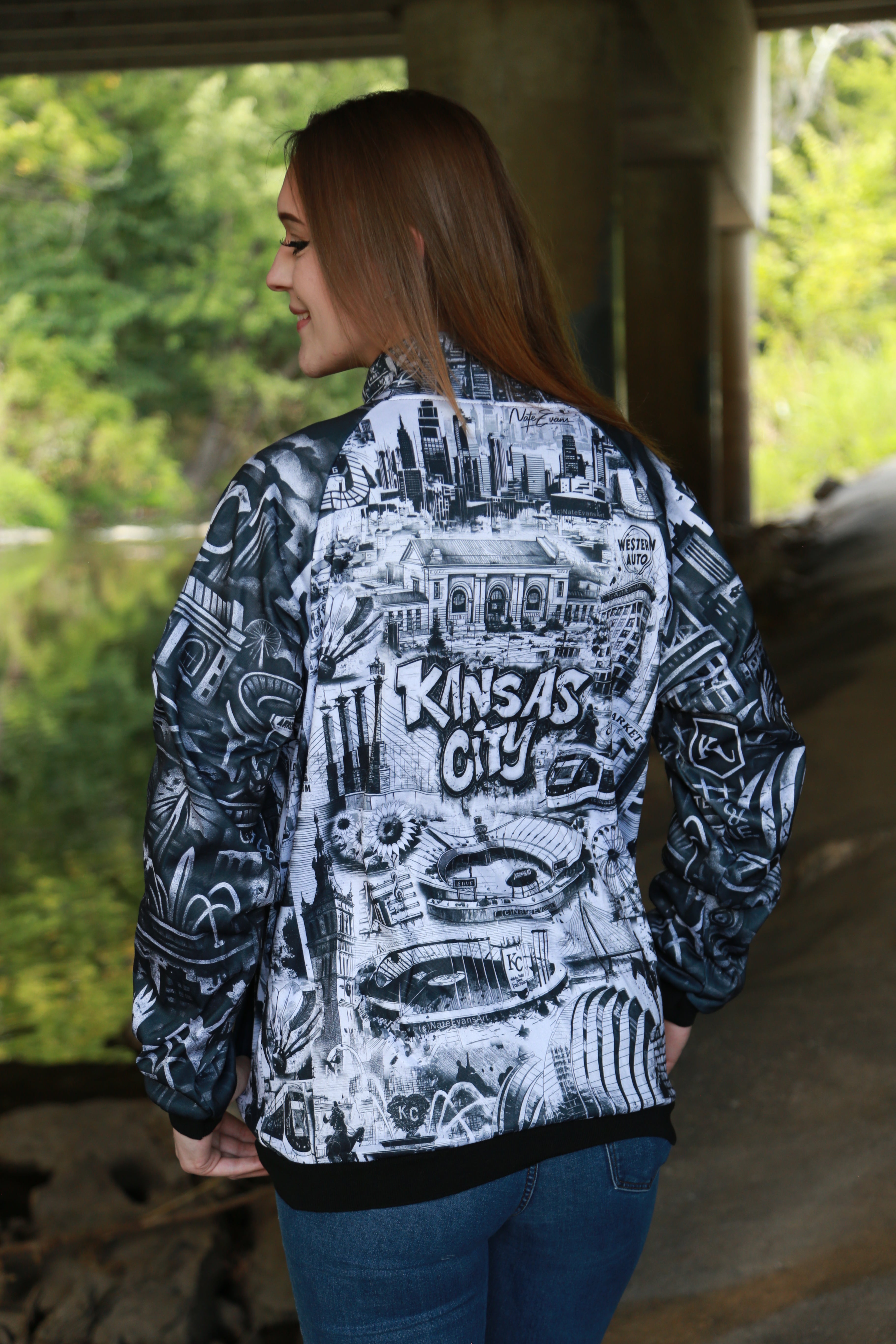 KANSAS CITY Unisex Jacket B&W