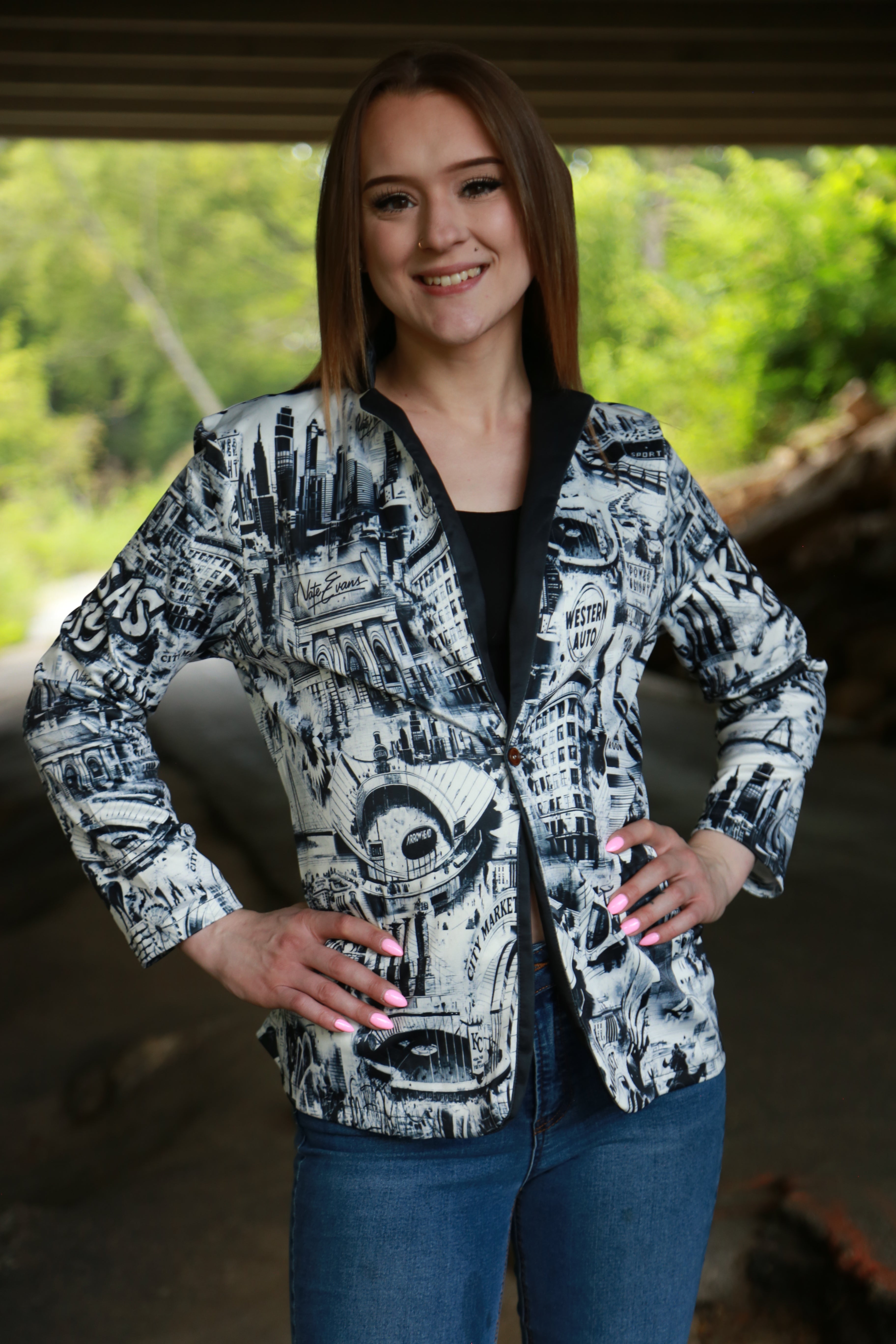 KANSAS CITY Unisex Blazer B&W