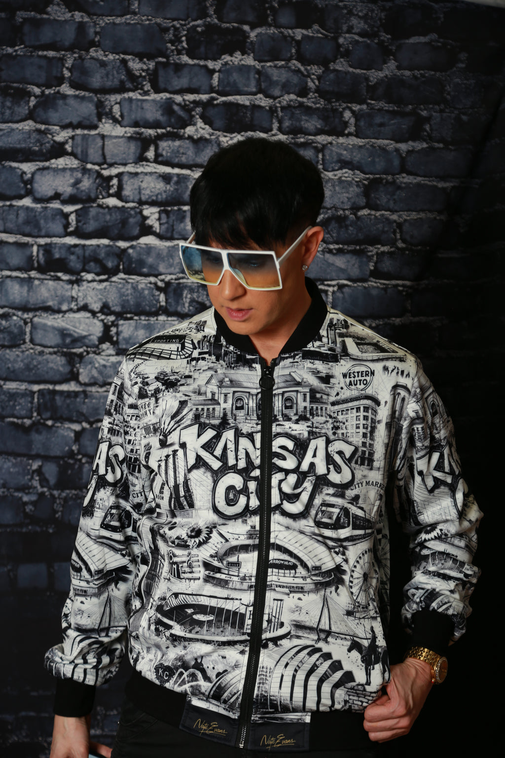 KANSAS CITY Unisex Jacket "High Grade" B&W