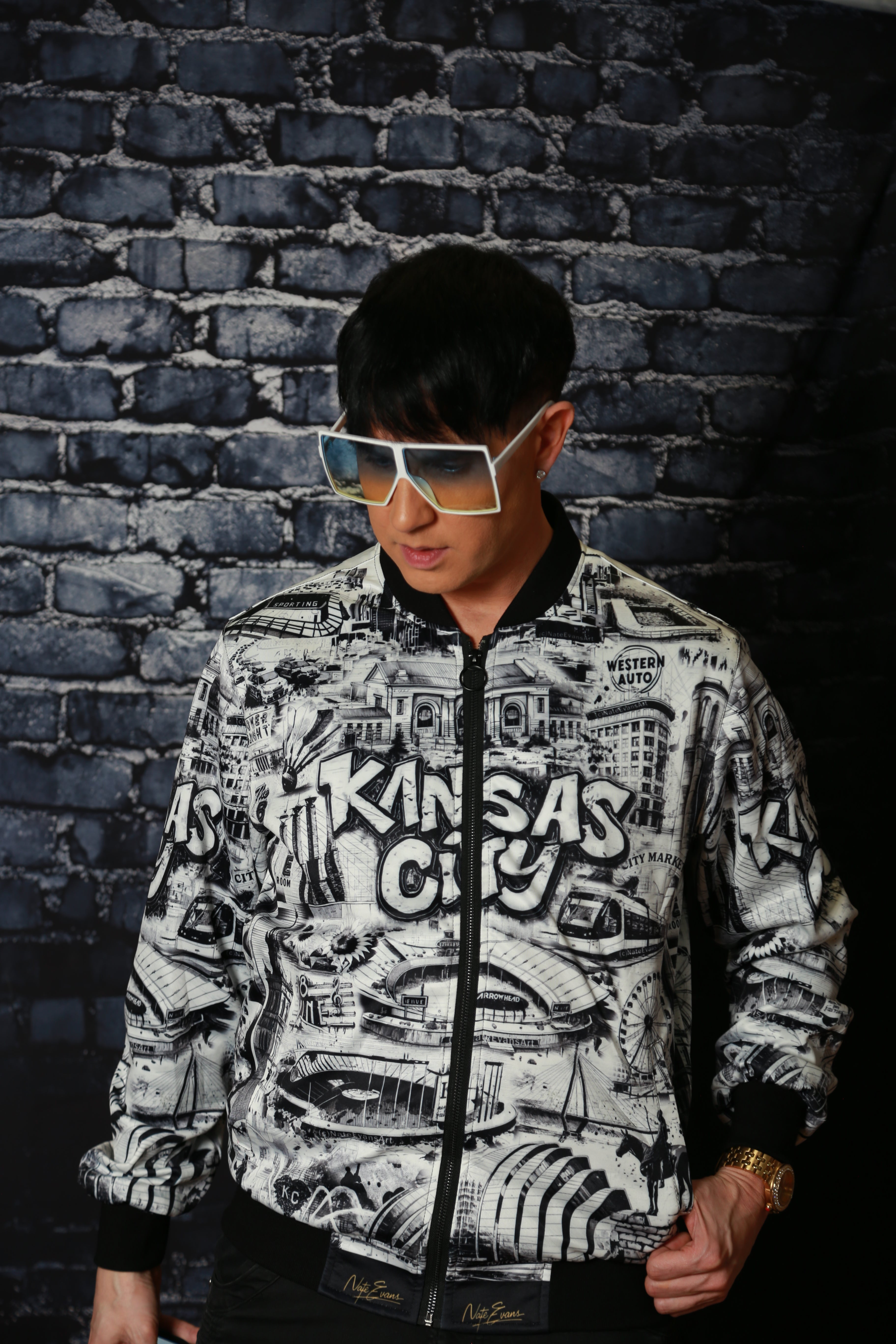 KANSAS CITY Unisex Jacket "High Grade" B&W