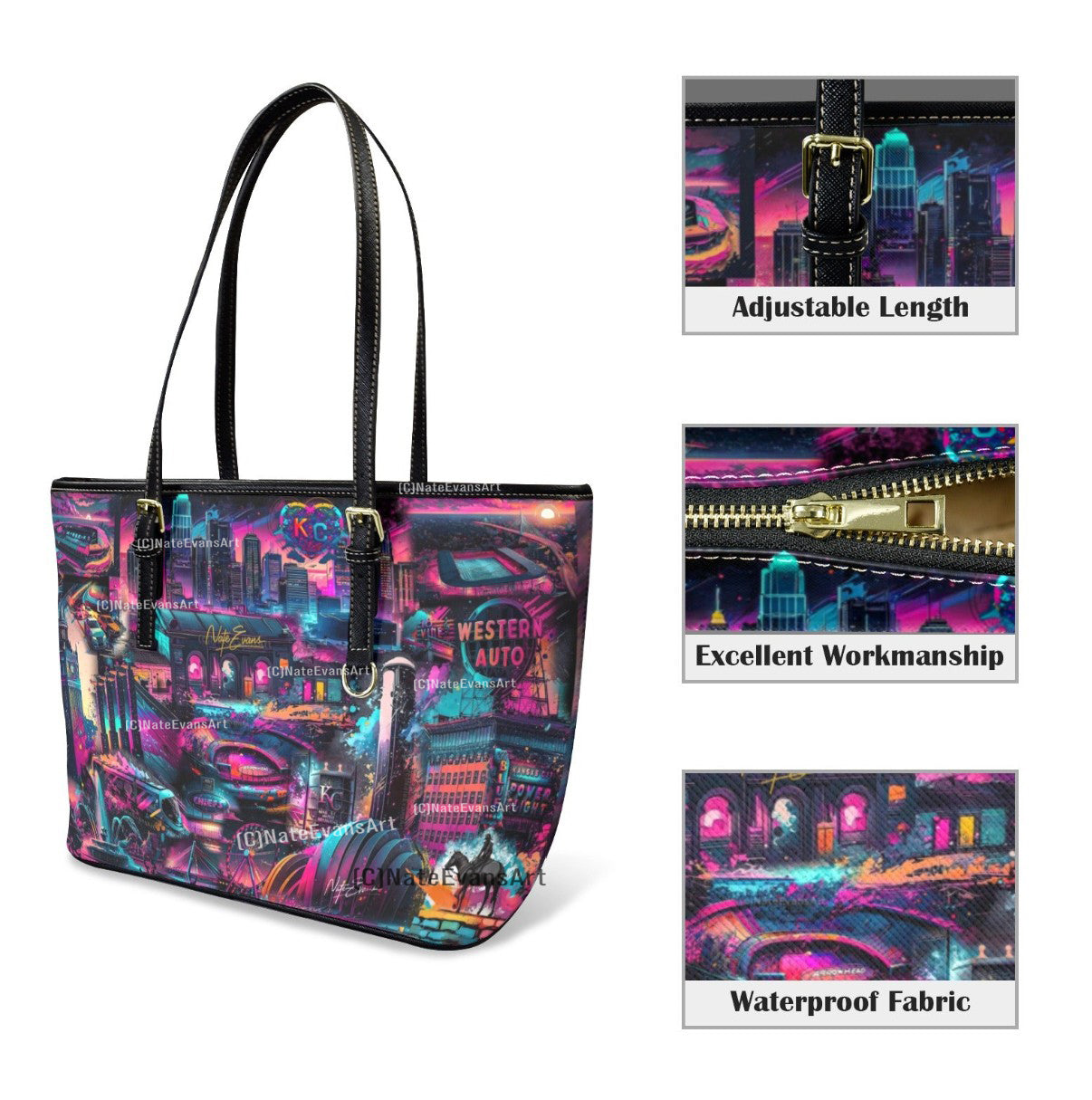 KANSAS CITY Leather Purse "The Speed of Lifght"