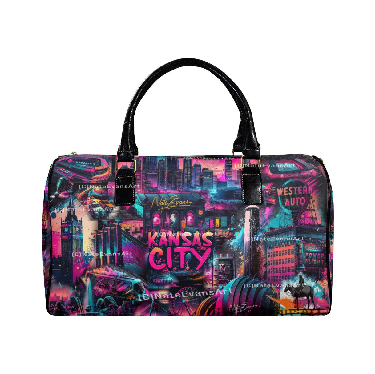 KANSAS CITY Leather Travel Bag "The Speed of Light"
