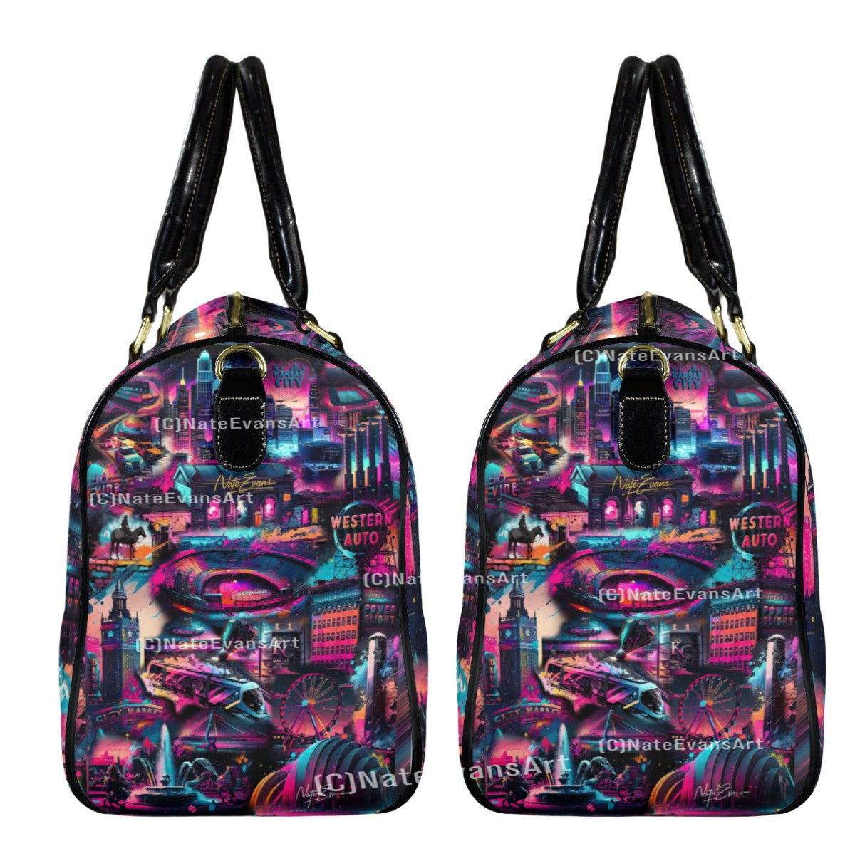 KANSAS CITY Leather Travel Bag "The Speed of Light"