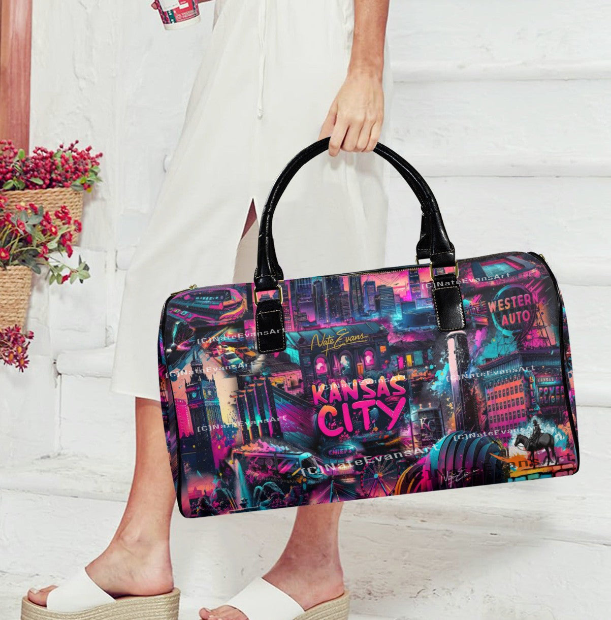KANSAS CITY Leather Travel Bag "The Speed of Light"
