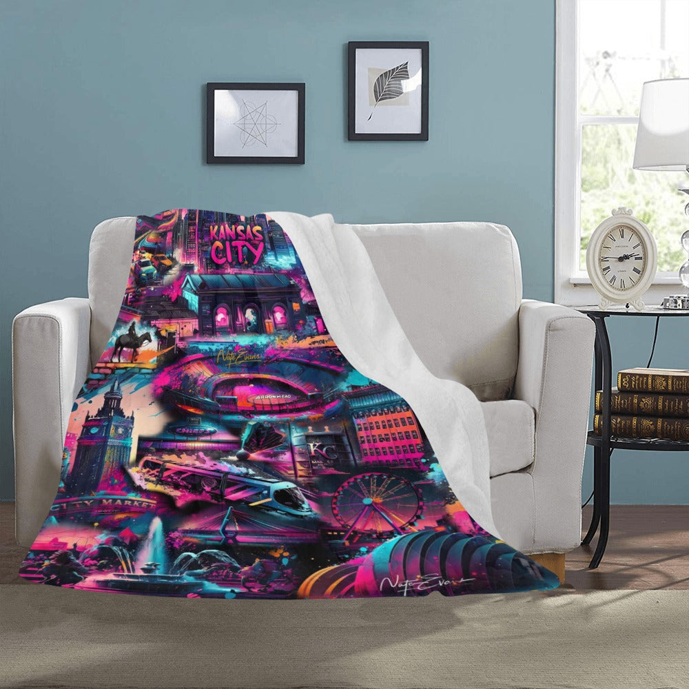 KANSAS CITY Thin Fleece Blanket 50"x60"