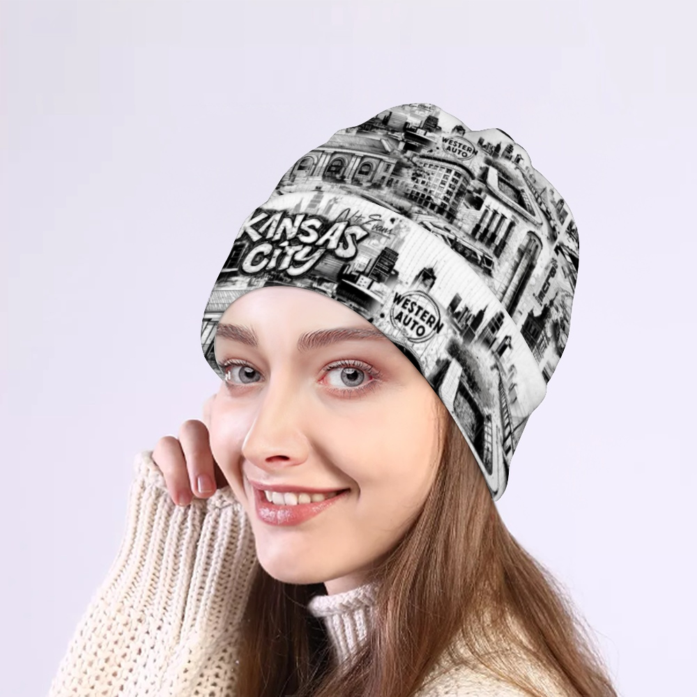 Custom Unisex Crochet Hairball Knit Cap Fashion Beanie Hat