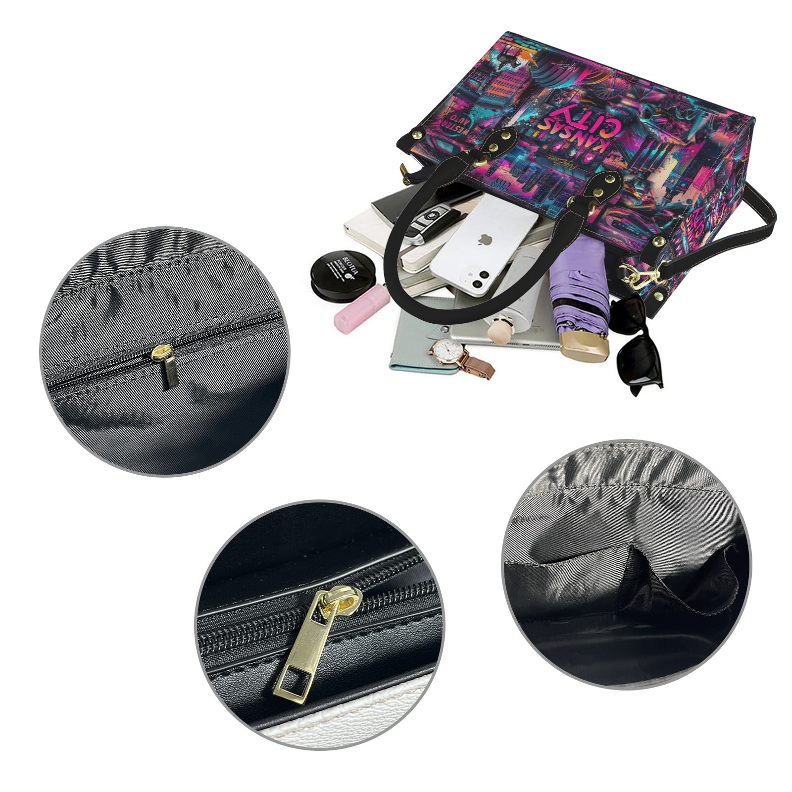 KANSAS CITY  Leather Purse "The Speed of Light"