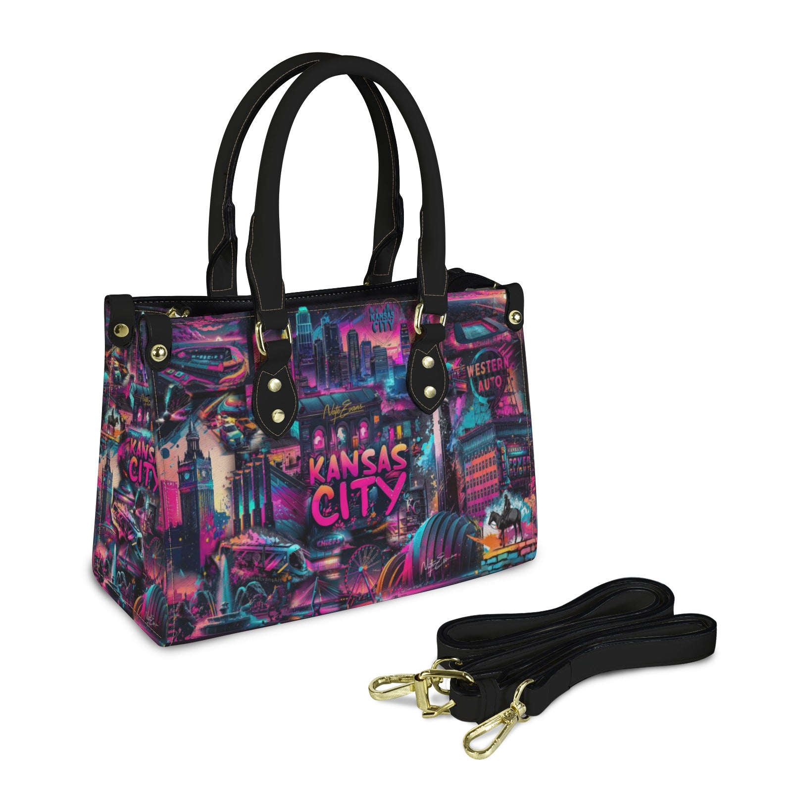 KANSAS CITY  Leather Purse "The Speed of Light"