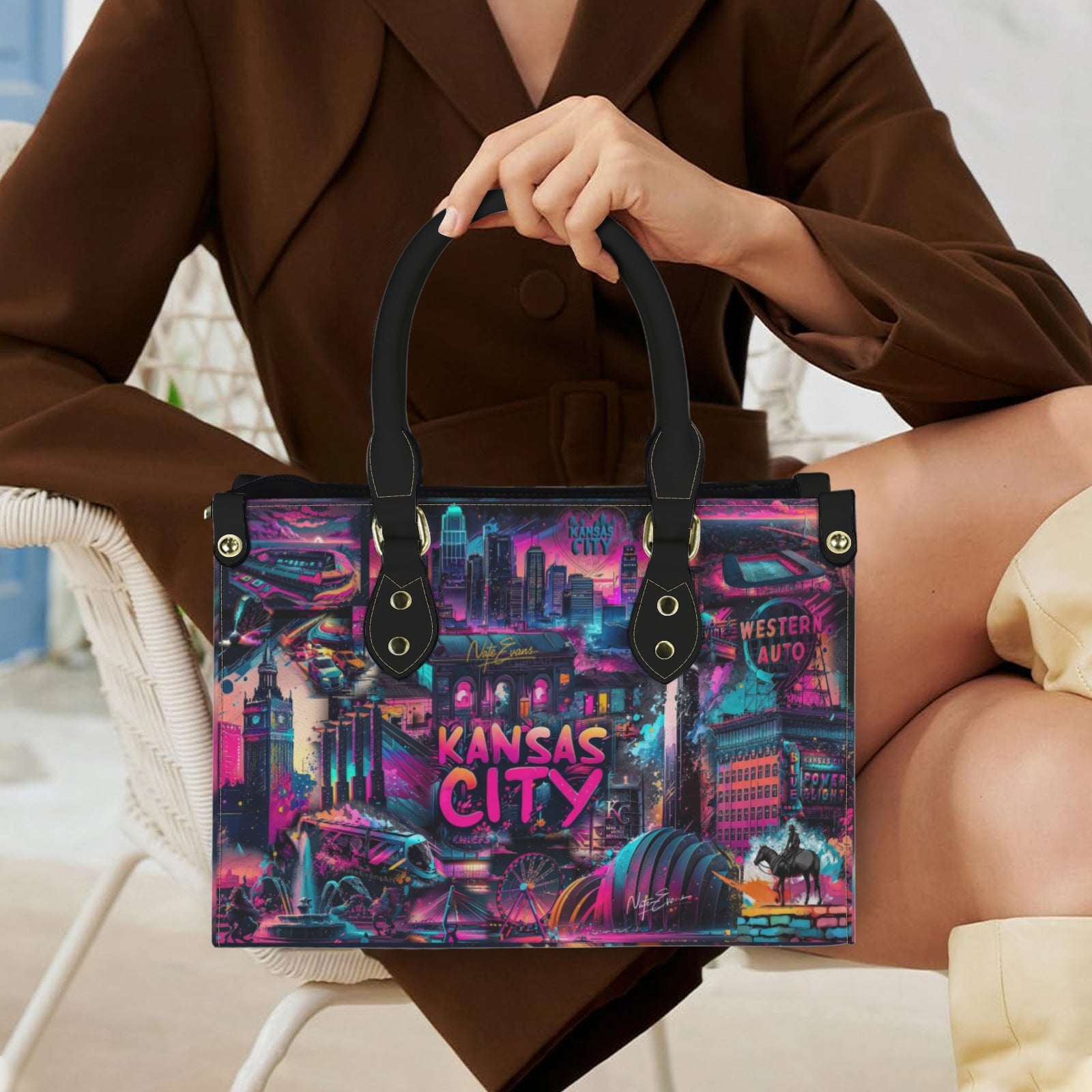 KANSAS CITY  Leather Purse "The Speed of Light"