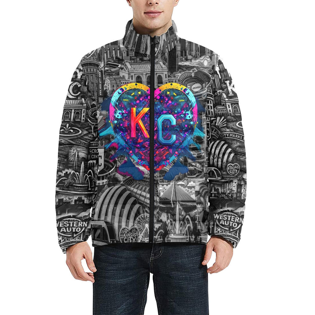 KANSAS CITY Heart Unisex BUBBLE COAT