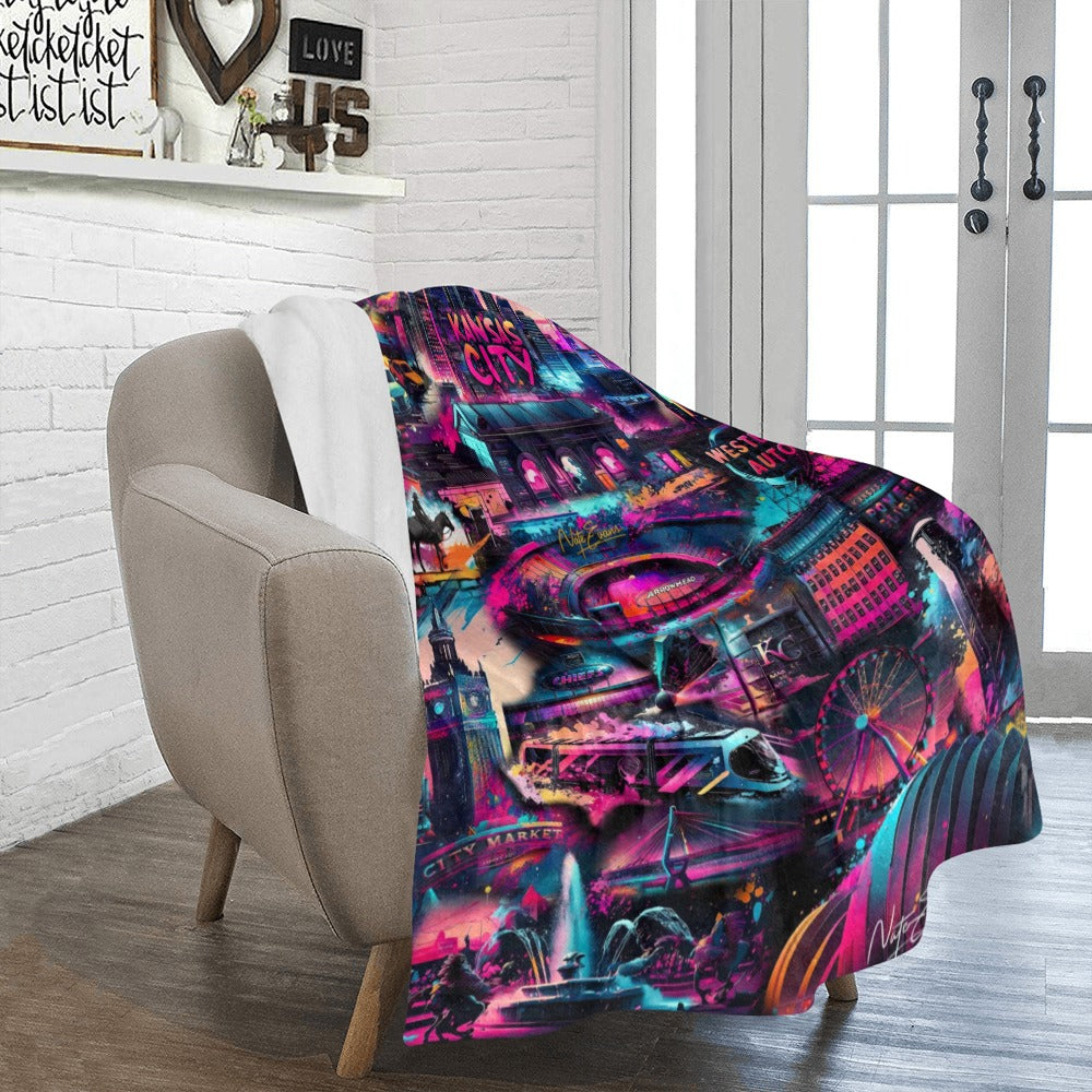 KANSAS CITY Thin Fleece Blanket 50"x60"