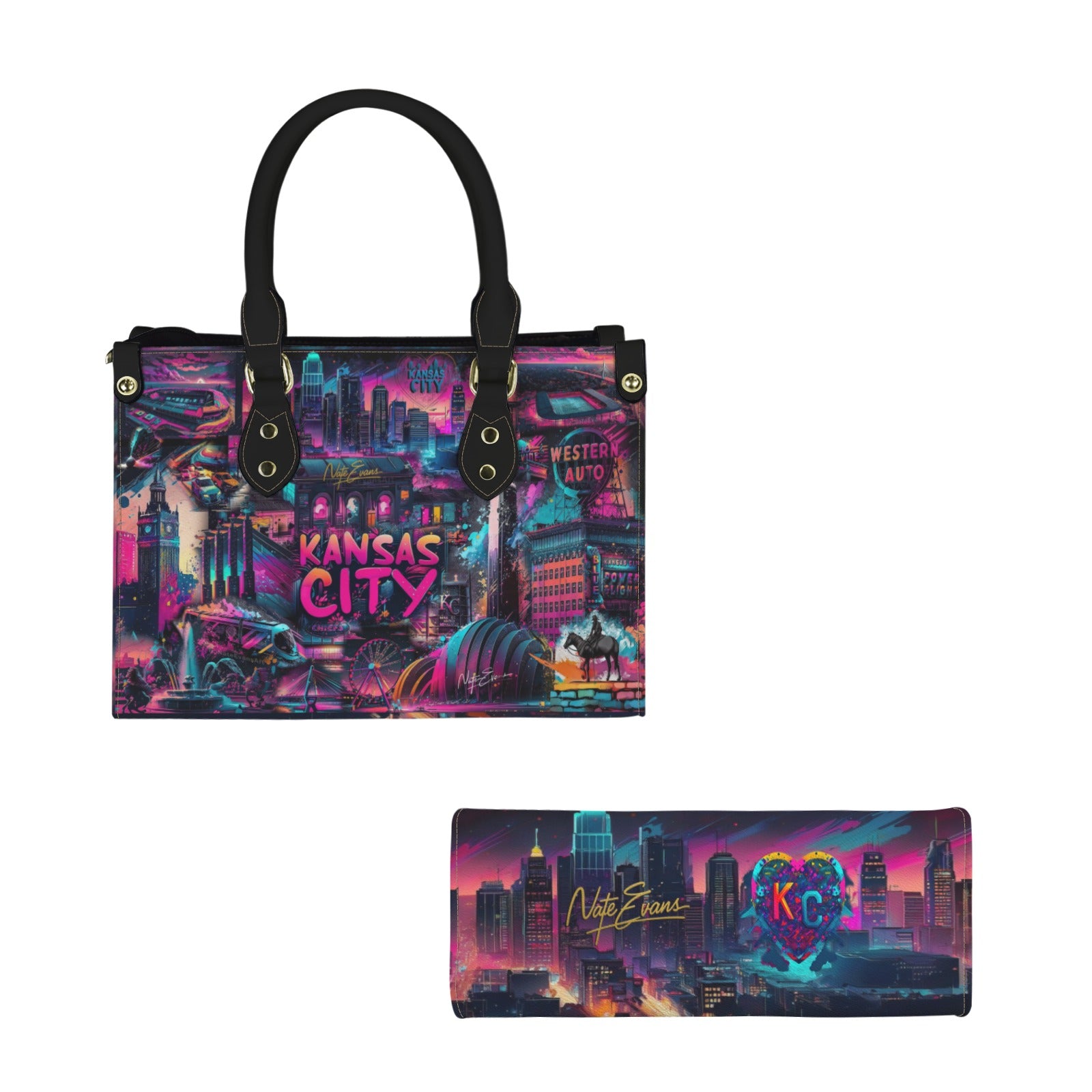 KANSAS CITY  Leather Purse "The Speed of Light"